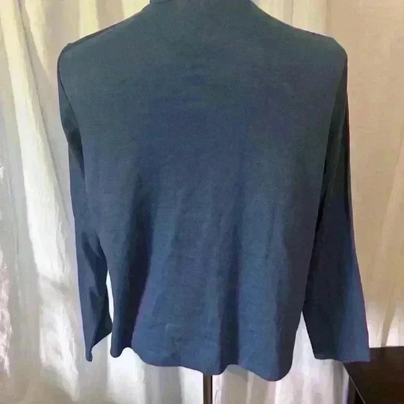 Croft & Barrow 2XL Women’s Blue Mock Turtleneck - Picture 4 of 6